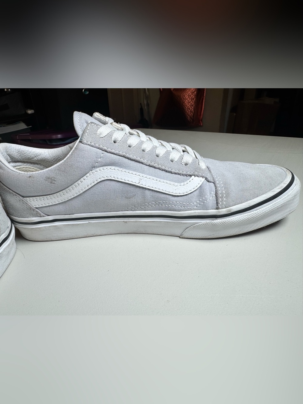 Vans Old Skool Light Grey Sneakers Men’s 8 / Women’s 9.5 Classic Skate Shoe - Picture 6 of 8